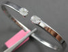 WIDE .30CT DIAMOND 18KT WHITE GOLD BAGUETTE INVISIBLE FLEXIBLE BANGLE BRACELET