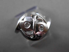 ESTATE LARGE .10CT DIAMOND 14KT WHITE GOLD DOUBLE HEART ETOILE RING #21028