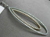 ESTATE EXTRA LARGE 2.09CT DIAMOND 14KT WHITE & ROSE GOLD DOUBLE MARQUISE PENDANT