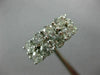 LARGE 3.15CT ROUND DIAMOND 14KT WHITE GOLD 3D BRILLIANT DOUBLE ROW WEDDING RING