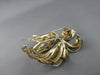 ANTIQUE LARGE .35CT DIAMOND 14KT 2 TONE FLOWER BROOCH PENDANT AMAZING!!#1360