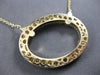 EXTRA LARGE 1.78CT DIAMOND 14KT YELLOW GOLD 3D MULTI ROW OPEN OVAL LOVE NECKLACE