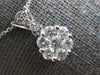 ESTATE .75CT DIAMOND 14KT WHITE GOLD 3D CLASSIC FLOWER LOVE FLOATING PENDANT