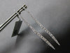 ESTATE LONG 1.31CT DIAMOND 18KT WHITE GOLD 3D ROUND JOURNEY BAR HANGING EARRINGS