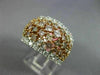ESTATE LARGE 2.70CT WHITE & PINK DIAMOND 18KT WHITE & ROSE GOLD ANNIVERSARY RING