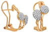 .40CT DIAMOND 14KT ROSE GOLD 3D CIRCULAR TEAR DROP ROPE DESIGN CLIP ON EARRINGS