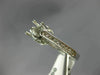 ANTIQUE .46CT DIAMOND 14K WHITE GOLD FILIGREE SEMI MOUNT ENGAGEMENT RING #12029
