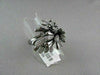 ANTIQUE WIDE FILIGREE FLOWER 3D 1.55CT DIAMOND 18KT BLACK AND WHITE GOLD RING