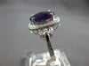 LARGE 3.53CT DIAMOND & AAA AMETHYST 14KT WHITE GOLD OVAL & ROUND LOVE KNOT RING