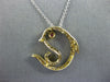 .26CT DIAMOND & AAA RUBY 14KT TWO TONE GOLD 3D LUCKY HAPPY FISH FLOATING PENDANT