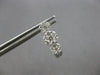 .75CT DIAMOND 14KT WHITE GOLD FLOWER PAST PRESENT FUTURE LEVERBACK HOOP EARRINGS