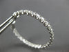 LARGE 4.35CT DIAMOND 18KT WHITE GOLD 3D ROUND INSIDE OUT HOOP HANGING EARRINGS