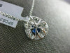 ESTATE 1.0CT DIAMOND & AAA SAPPHIRE 18KT WHITE GOLD TEAR DROP PEAR SHAPE PENDANT