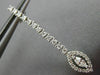 ESTATE .78CT ROUND & MARQUISE DIAMOND 18KT WHITE GOLD HALO HANGING EARRINGS VVS