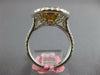 GIA LARGE 4.2CT DIAMOND & AAA CORUNDUM RUBY 18K 2 TONE GOLD OVAL ENGAGEMENT RING