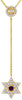 .49CT DIAMOND & AAA RUBY 14KT YELLOW GOLD 3D STAR OF DAVID LARIAT LOVE NECKLACE