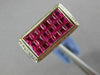 2.22CT DIAMOND & AAA PINK RUBY 18KT WHITE GOLD 3D RECTANGULAR INVISIBLE FUN RING
