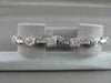 ANTIQUE 14KT WIDE 1.04CTW DIAMOND FILIGREE SQUARE & ROUND BRACELET