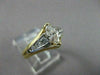 ESTATE .85CT DIAMOND 14K 2 TONE GOLD MARQUISE TENSION SET ENGAGEMENT RING #16335