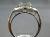 WIDE 2.81CT DIAMOND & AAA GREEN AMETHYST 14KT WHITE GOLD OVAL & ROUND HALO RING