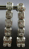 LARGE 1.61CT DIAMOND 18KT WHITE GOLD CLUSTER INVISIBLE JOURNEY HANGING EARRINGS