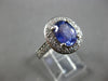 2.64CT DIAMOND & AAA TANZANITE 14KT WHITE GOLD OVAL & ROUND ENGAGEMENT RING 3046