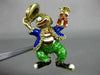 ANTIQUE EXTRA LARGE MULTI COLOR ENAMEL 14KT YELLOW GOLD DANCING CLOWN BROOCH PIN