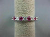 ESTATE 2.52CT ROUND CUT DIAMOND & AAA RUBY 14KT WHITE GOLD ETERNITY RING #22275