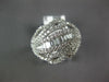 ESTATE WIDE 1.20CT DIAMOND 14KT WHITE GOLD ROUND & BAGUETTE MULTI LEAF FUN RING