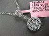 .52CT DIAMOND 14KT WHITE GOLD 3D ROUND & BAGUETTE CLUSTER HALO FLOATING PENDANT