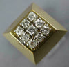 ANTIQUE LARGE .50CT DIAMOND 14K WHITE & YELLOW GOLD 3D CLASSIC PYRAMID RING #129