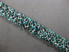 EXTRA LARGE 36.7CT DIAMOND & AAA INTENSE BLUE TOURMALINE 18K WHITE GOLD BRACELET