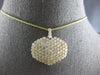 EXTRA LARGE 3.33CT DIAMOND 14KT YELLOW GOLD 3D INVISIBLE LOVE FLOATING PENDANT