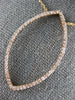 ESTATE LARGE .40CT DIAMOND 14K ROSE GOLD OPEN MARQUISE SHAPE LEAF NECKLACE 26825