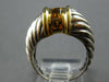 1.26CT AAA CITRINE 14K YELLOW GOLD & 925 SILVER DAVID YURMAN PRINCESS RING 27026