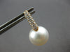LARGE .61CT DIAMOND & AAA SOUTH SEA PEARL 18KT ROSE GOLD 3 ROW HANGING EARRINGS