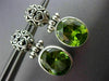 ESTATE 4CT AAA EXTRA FACET PERIDOT 925 SILVER 3D FILIGREE HANGING EARRINGS 25475