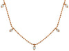 ESTATE 1.0CT DIAMOND 14KT ROSE GOLD CLASSIC BY THE YARD TEAR DROP LOVE NECKLACE