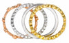 LARGE 1.09CT DIAMOND 18KT TRI COLOR GOLD 3D MULTI BAND ETERNITY STACKABLE RING