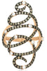 LARGE .94CT WHITE & MOCHA DIAMOND 14KT ROSE GOLD 3D MULTI ROW SIGNATURE FUN RING