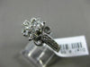 ESTATE WIDE .59CT DIAMOND 14KT WHITE GOLD 3D 2 STONE INFINITY FILIGREE LOVE RING