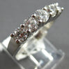 LARGE 1.25CT DIAMOND 14KT WHITE GOLD 3D ROUND 5 STONE WEDDING ANNIVERSARY RING