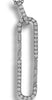 .56CT DIAMOND 18K WHITE GOLD 3D ROUND & BAGUETTE OVAL LOVE KNOT FLOATING PENDANT