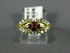 ANTIQUE .50CT DIAMOND & AAA RUBY 14KT YELLOW GOLD LOVE KNOT FILIGREE RING #21314