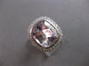 EXTRA LARGE 9.28CT DIAMOND & AAA KUNZITE 18KT WHITE GOLD CUSHION ENGAGEMENT RING