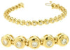 ESTATE 1.95CT DIAMOND 14KT YELLOW GOLD 3D CLASSIC TENNIS BRACELET