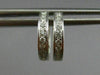 ESTATE SMALL .30CT DIAMOND 18K WHITE GOLD CLASSIC FILIGREE HUGGIE EARRINGS 25560