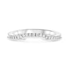 ESTATE 0.21CT DIAMOND 14KT WHITE GOLD 3D ROUND V SHAPE FILIGREE MILGRAIN RING