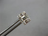 .97CT DIAMOND 18K YELLOW GOLD ROUND & BAGUETTE CLUSTER INVISIBLE SQUARE EARRINGS