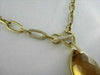 ANTIQUE 18KT DIAMOND & CITRINE DESIGNER DROP NECKLACE
